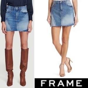 FRAME DENIM LE MINI SKIRT | MIXED DENIM IVES SIZE 30